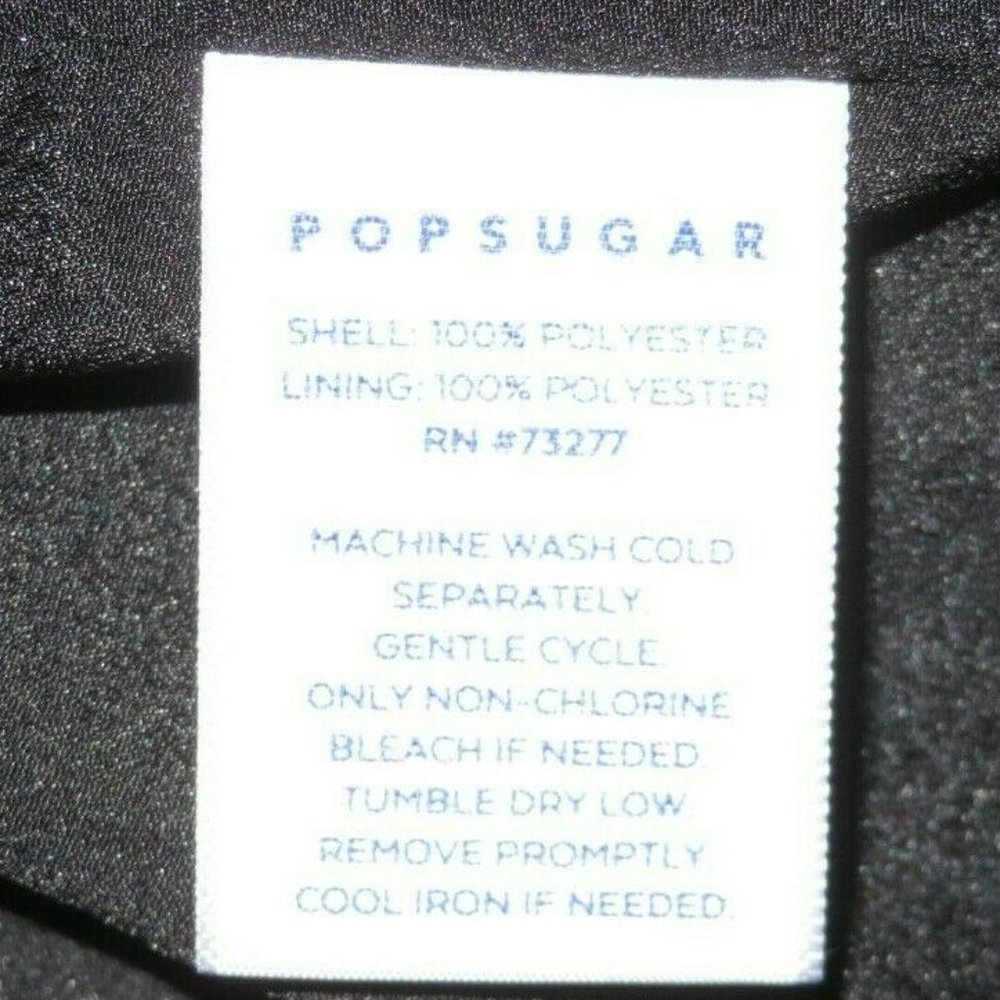 Women's POPSUGAR Black with Colored Stars Casual Wrap Dress Size M - Picture 6 of 6